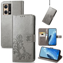 Mays Shop Oppo Case 7 4g Için Kılıf Kapak Çevirin Kılıf Dört Yapraklı Yonca Zarif (Yurt Dışından)