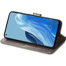 Mays Shop Oppo Case 7 4g Için Kılıf Kapak Çevirin Kılıf Dört Yapraklı Yonca Zarif (Yurt Dışından)