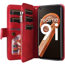 Mays Shop Kart Yuvası ile Realme 9i Dokuz Kart Yuvaları Fermuar Cüzdan Tarzı Için Kılıf (Yurt Dışından)