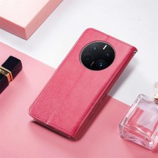 Mays Shop Huawei Mate 50 Pro Için Dört Yapraklı Yonca Deri Kılıf Kapak Kapak Kısa (Yurt Dışından)