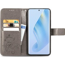 Mays Shop Huawei Onur Için Kılıf Sihirli 5 Dört Yapraklı Yonca Flip Kapak Kılıf (Yurt Dışından)