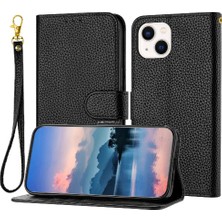 Mays Shop Iphone 15 Için Telefon Kılıfı Artı Flip Folio Cüzdan Kart Yuvaları Tutucu Pu Litch (Yurt Dışından)