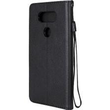 Mays Shop Lg V20 Için Flip Case Kart ile Yüksek Kaliteli Deri Klasik Düz Renk (Yurt Dışından)