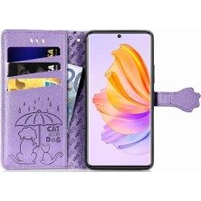 Mays Shop Huawei Onur Için Kılıf 80SE Karikatür Hayvanlar Kısa Kayış Darbeye Deri (Yurt Dışından)