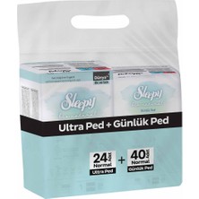 Sleepy Ekonomik Ikili Paket (Bio Natural Premium Plus Hijyenik Ped Normal 24'lü + Günlük Ped Normal 40'lı)