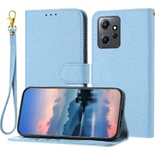 Mays Shop Telefon Kılıfı Için Xiaomi Redmi Not 12 4g Litchi Desen Pu Deri Cüzdan (Yurt Dışından)