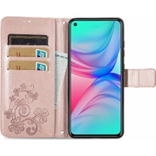 Mays Shop Infinix Sıcak 10 Flip Kapak Için Dört Yapraklı Yonca Deri Kılıf Kısa (Yurt Dışından)