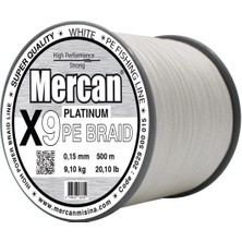 Mercan Pe Örgü Platinum X9 Beyaz Ip 500M Misina