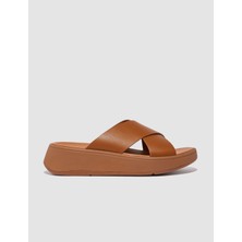 FitFLop FitFlop F-MODE FW5 Hakiki Deri Taba Kadın Çapraz Bantlı Terlik