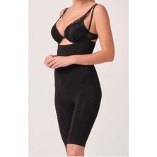 Miraxx Siyah Kadın Paçalı Boy Dikişsiz Korse - 751