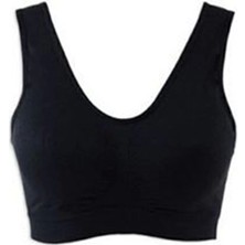 Miraxx Siyah Dikişsiz Kadın Pedli Sütyen Korse - 704