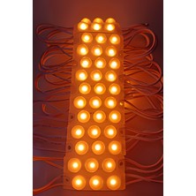 Hazar Led 12 Volt 0,48 Watt 3'lü Mercekli Mini Modül LED Sarı (Amber) Dış Mekan IP67 (10 Adet)