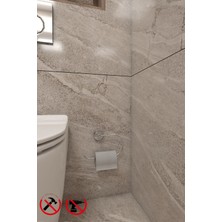 Alper Banyo Alper Krom Eko Kapaksız Tuvalet Kağıdı Askısı Modern Tasarım 7 cm x 13 cm Kolay Temizlik