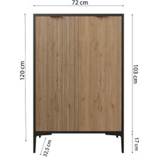 Bimossa R2520 Ayakkabılık 120 cm Sepet/siyah