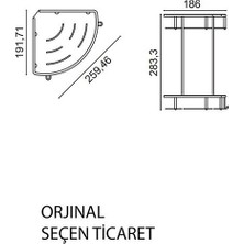 Çelik Banyo Paslanmaz Çelik 2 Katlı 19X19 cm Mat Şampuanlık Köşe Süngerlik