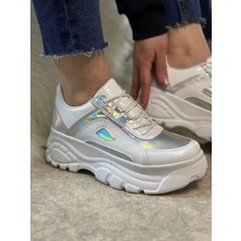 İmershoes  Günlük Kadın Spor Ayakkabı Yüksek Taban 6 cm Sneaker Siyah - Beyaz - Bej - Rugan - Süet 001