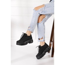 İmershoes  Günlük Kadın Spor Ayakkabı Yüksek Taban 6 cm Sneaker Siyah - Beyaz - Bej - Rugan - Süet 001