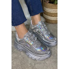 İmershoes  Günlük Kadın Spor Ayakkabı Yüksek Taban 6 cm Sneaker Siyah - Beyaz - Bej - Rugan - Süet 001