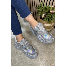 İmershoes  Günlük Kadın Spor Ayakkabı Yüksek Taban 6 cm Sneaker Siyah - Beyaz - Bej - Rugan - Süet 001