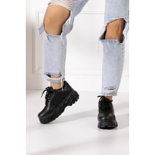 İmershoes  Günlük Kadın Spor Ayakkabı Yüksek Taban 6 cm Sneaker Siyah - Beyaz - Bej - Rugan - Süet 001