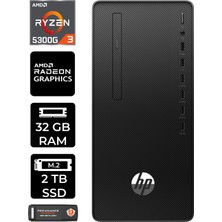 Hp 295 G9 Amd Ryzen 3 5300G 32GB 2tb SSD Fdos 6D391EA Masaüstü Bilgisayar & Per4 USB Bellek 6D391EAP329