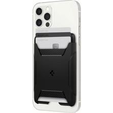 Spigen MagFit iPhone için MagSafe özellikli 3 Kartlı Manyetik Cüzdan Rugged Armor 2 Matte Black - AFA07150