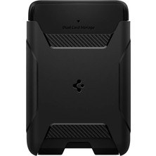 Spigen MagFit iPhone için MagSafe özellikli 3 Kartlı Manyetik Cüzdan Rugged Armor 2 Matte Black - AFA07150