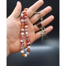 Prestige Gümüş Doğal Akik Taşlı Tesbih Seti ve 925 Ayar Gümüş Erkek Yüzüğü Akik Taşlı