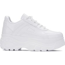 İmershoes  Günlük Kadın Spor Ayakkabı Yüksek Taban 6 cm Sneaker Siyah - Beyaz - Bej - Rugan - Süet 001
