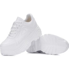 İmershoes  Günlük Kadın Spor Ayakkabı Yüksek Taban 6 cm Sneaker Siyah - Beyaz - Bej - Rugan - Süet 001