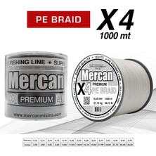 Mercan Pe Örgü Premium 4x Ip  1000 M Beyaz  Misina