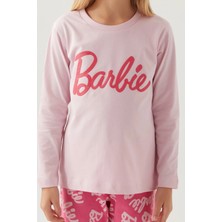 Pierre Cardin Barbie L1766-3 Kız Çocuk Uzun Kol Pijama Takımı