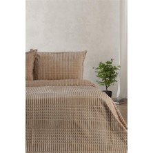 Merinos Modern Line 3 Parça Battaniye Set (Çift Kişilik) Mocha