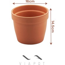 Viapot Spring Toprak Saksı Büyük Deliksiz Tabaksız 4'lü 16X14.5