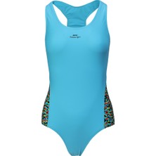 Slazenger SPL RacerBack Kadın Yüzücü Mavi / Siyah Mayo