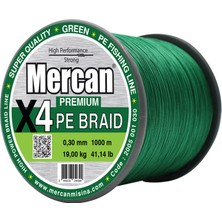 Mercan Pe Örgü Premium 4x Ip  1000 M Yeşil  Misina