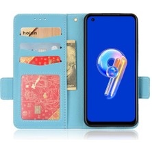 MY Boutique1 Asus Zenfone 9 Için Kılıf Pu Deri Kart Yuvaları Tutucu Manyetik Cüzdan Yan (Yurt Dışından)