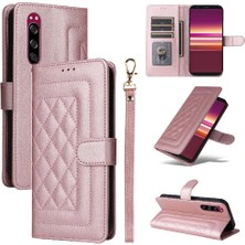 MY Boutique1 Sony Xperia 5 Cüzdan Kılıf Için Flip Case Basit Iş Çevirme (Yurt Dışından)