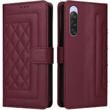 MY Boutique1 Sony Xperia 10 V Flip Kapak Için Flip Case Basit Iş Cüzdan Deri (Yurt Dışından)