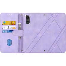 MY Boutique1 Sony Xperia 5 V Için Kickstand Durumda Anti Scratch Kredi Kartı Tutucu Pu (Yurt Dışından)