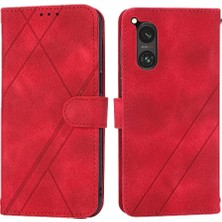 MY Boutique1 Sony Xperia 5 V Için Kickstand Durumda Anti Scratch Kredi Kartı Tutucu Pu (Yurt Dışından)