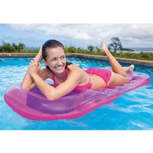Woody Life Intex Şişme Deniz & Havuz Yatağı Bardaklı Yatak 188X71 cm Yeşil Sarı Fuşya Pocket Mat Luftmadras
