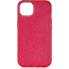 Cupcase Apple iPhone 13 Mini Uyumlu Zore Shining Silikon-Kırmızı