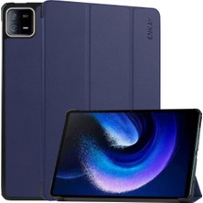 Enkay Xiaomi Pad 6 Için Üç Katlı Stand Tekeri Deri Kılıf (Yurt Dışından)