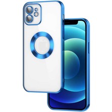 Cupcase Apple iPhone 11 Uyumlu Kamera Korumalı Logo Gösteren Zore Omega Kapak-Mavi