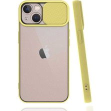 Cupcase Apple iPhone 13 Mini Uyumlu Lensi Kapak-Sarı