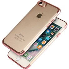 Cupcase Apple iPhone Se 2022 Uyumlu Zore Tareks Şeffaf Kapak-Rose Gold