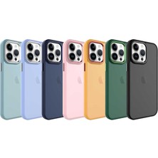 Cupcase Apple iPhone 14 Pro Max Uyumlu Buzlu Sert Pc Zore May Kapak-Lacivert