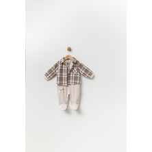 Babydola Babyhola Kravatlı Erkek Bebek Gömlek Tulum 13887-1