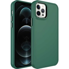 Cupcase Apple iPhone 13 Pro Uyumlu Metal Çerçeve ve Buton Tasarımlı Sert Zore Botox Kapak-Mavi